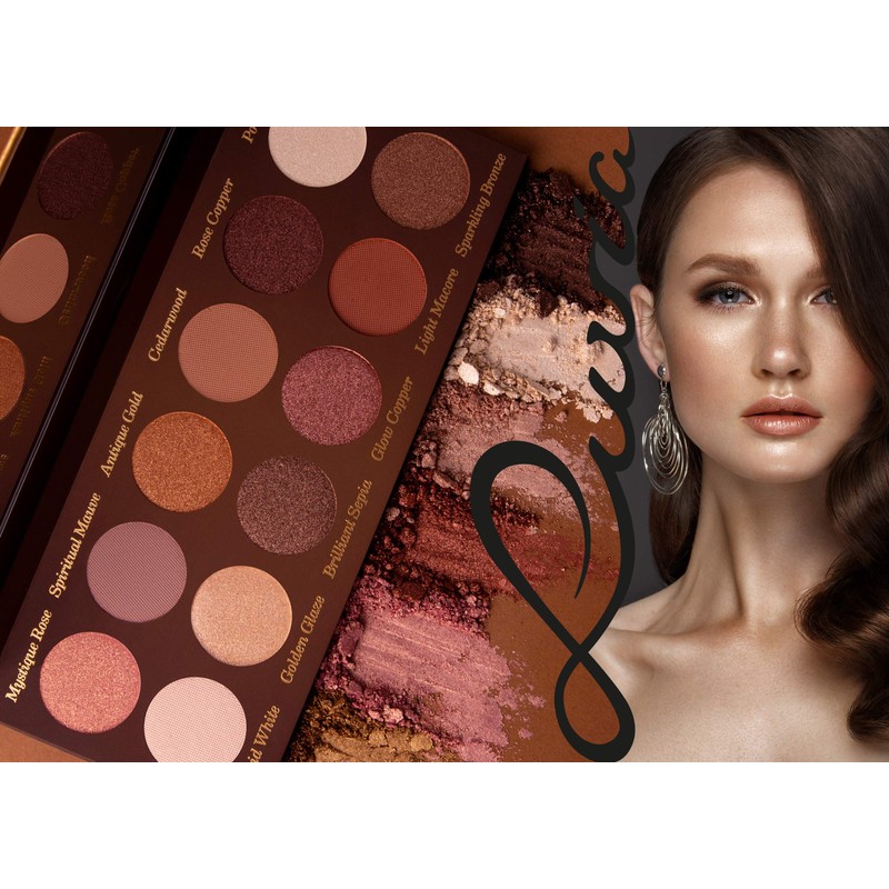 Luvia Eyeshadow Palette Matte, Shimmer & Glitter - Romantic Baroque