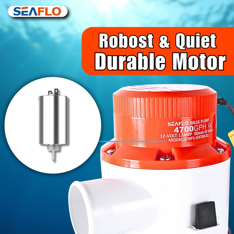 SEAFLO 01 Series 4700 GPH Bilge Pump – 12V, 2"