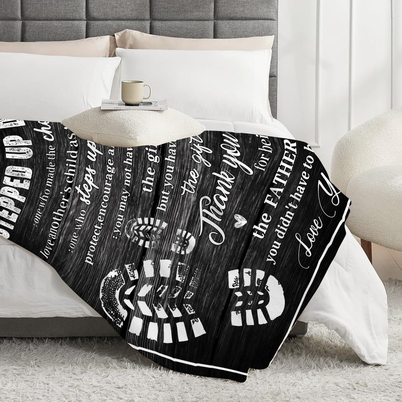 Yasrlvun Step Dad Gifts Step Dad Blanket 50"x60" for Bonus