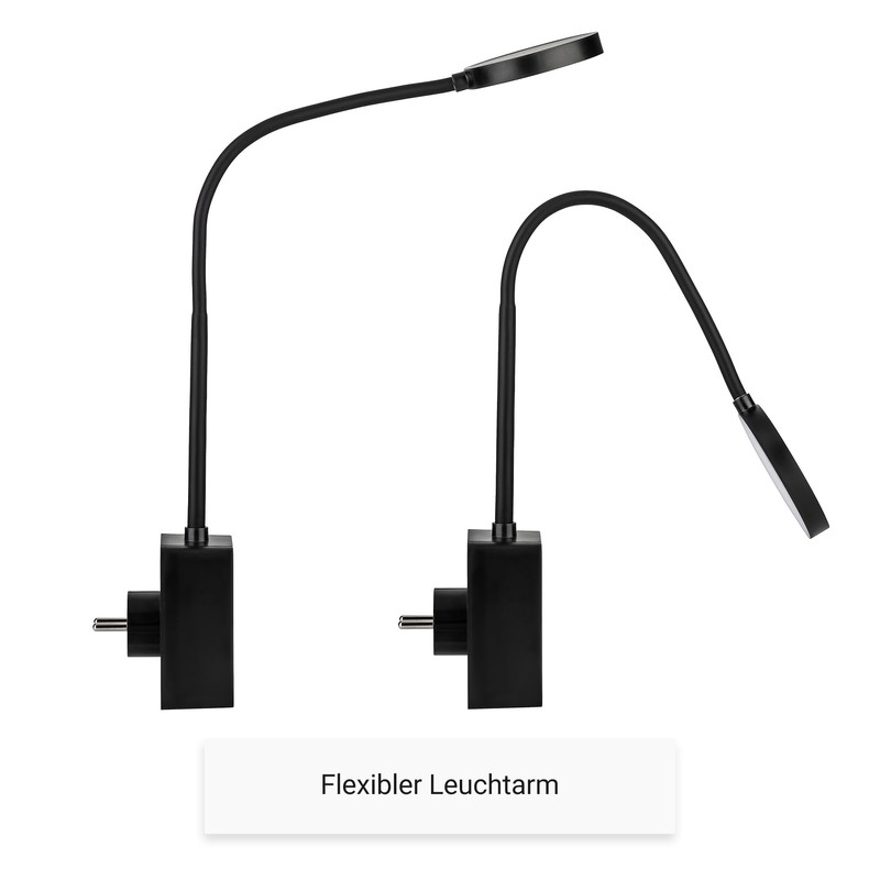 SEBSON LED Socket Light Dimmable Reading Lamp and Socket with