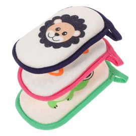 Baluue 3 pcs Cartoon Animal Bath Sponge for Boy Girl Scrubber Gentle Skin Exfoliation for Newborns and Safe and Comfortable Bathing Experience