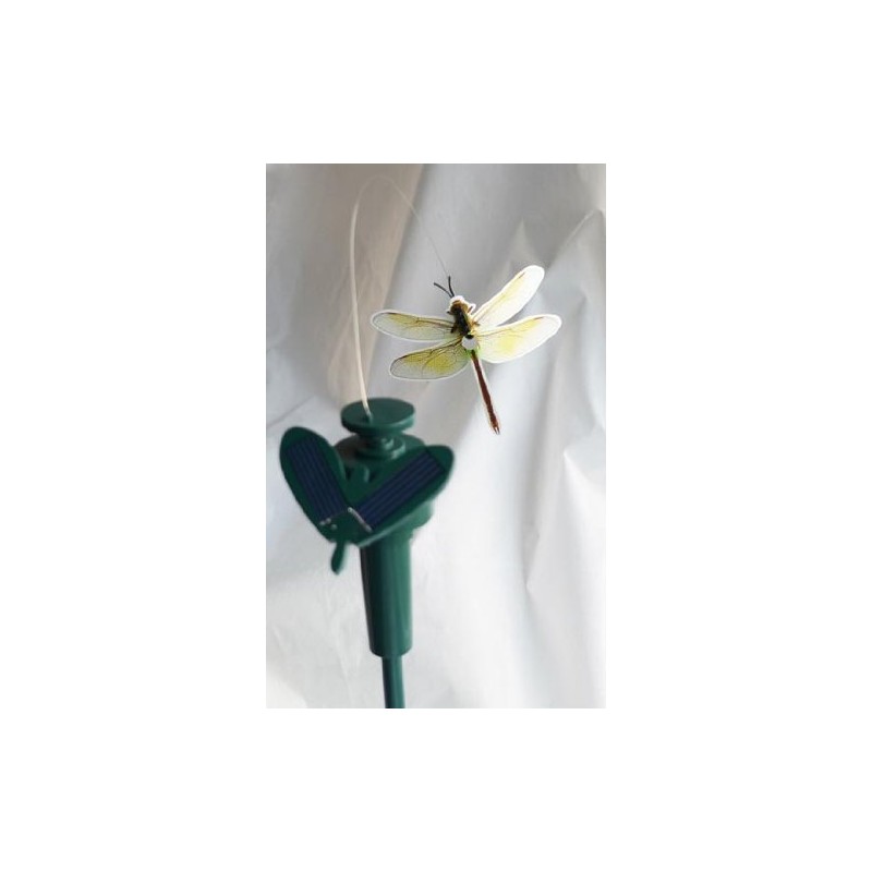 Solar Yard Stake Fluttering Insects, Solar or Battery Powered (Dragonfly)