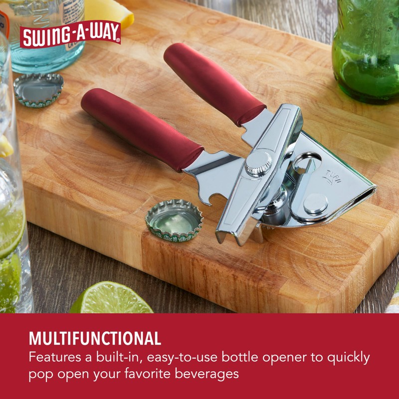 Swing-A-Way Portable Can Opener with Sharp Blade, Manual Hand Held,