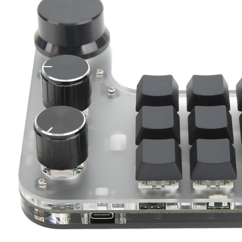 Mini Keypad 9 Keys 3 Knob RGB Multifunctional DIY Shortcut