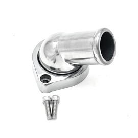 HRC GM LS Water Neck Thermostat Housing 45° 97-09 LS v8 Engines Aluminum Polished