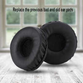 70mm Universal Replacement Ear Pads for Most Headphone, Protein Leather + Soft Foam Ear Cushions, and Flexible