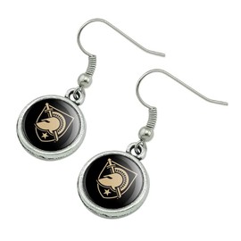 United States Military Academy Primary Logo Novelty Dangling Drop Charm Earrings
