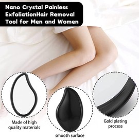 Crystal Hair Remover, Hair Remover for Men and Women, Magic Crystal Hair Remover, Nano Painless Hair Removal Stone for Silky Skin, Quick and Easy Hair Remover