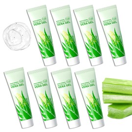 WENJLYJ 8PCS Aloe Vera Gel for Face & Skin,Organic Aloe Vera Gel,Hydrating After Sun Cream for Travel Size,Moisturizing Lotion for Skincare,After Sun Lotion for All Skin Type(D)