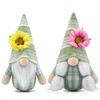 Gehydy Set of 2 Summer Gnome Flowers Decoration Spring Decoration