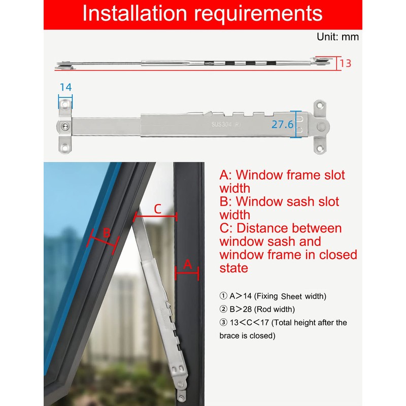 I-EASYDWW, Window Hinges, Window Stays, Window Braces, Window Stay Lock,