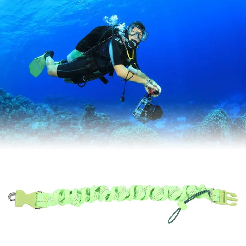 Diving Camera Lanyard Stainless Steel Spring Coiled Lanyard Diving Coil