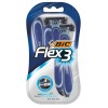 BIC Flex 3 Triple Blade Razor Blades for Men With Moving Blade Heads Soft Shave