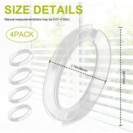 Window Blind Cord Winder, Safety Baby Proof Blind Cord Holder Wrap, Childproof Clear Plastic Windows Shade String Clips,Blind String Holder,No Wall Damage (4 Pack)
