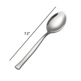 Qskely Cucharas de postre de acero inoxidable de 12 piezas, 7.2 pulgadas