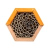 Esschert Design Hexagonal Solitary Bee House with Paper Straws