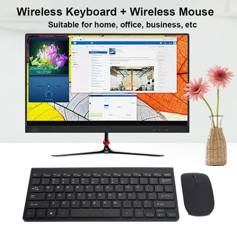 Wireless Keyboard Mouse Set Ultra Thin Mute Mini Home Office