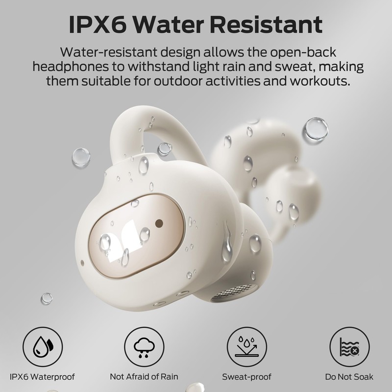 Monster Open Ear AC339 Earbuds, Bluetooth 6.0 Earphones Stereo Sound,