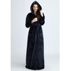 Flygo Women's Long Robe with Hood Soft Warm Full Length