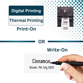 Blank White Polypropylene Labels - 70mm x 40mm (Approx. 2.8" x 1.6"), 500 Labels on Roll with 1.5" Core. Waterproof and Tear-Resistant with Permanent Latex-Free Adhesive