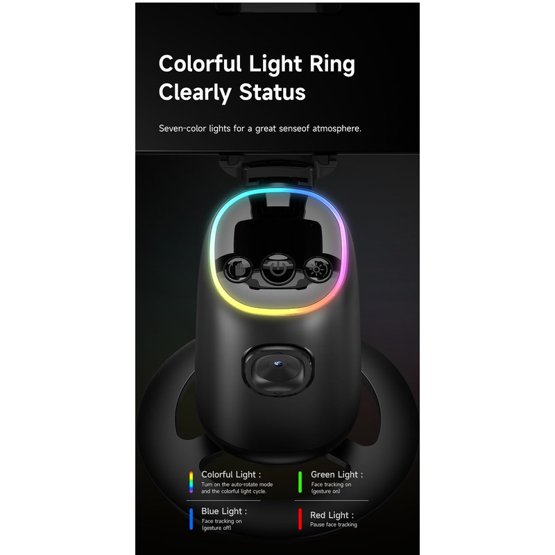 Advanced Technology Auto Face Tracking Tripod 360° Rotation | AI