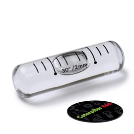 Replacement Level Glass Vial, Spirit Bubble Level, No Nib, Accurate, 34mm x 10mm - Transparent Clear, (1 11/32 x 25/64 in)