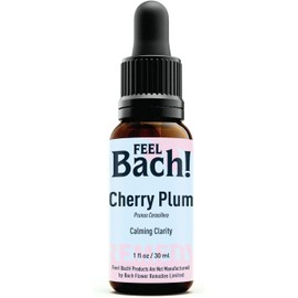 Feel Bach! Natural Homeopathic Remedy - Cherry Plum Dropper Flower Essence for Calming Clarity, Peaceful Insight, Gentle Understanding Vegan, Gluten & Sugar-Free, Non-Habit Forming, 30ml (1 fl oz)