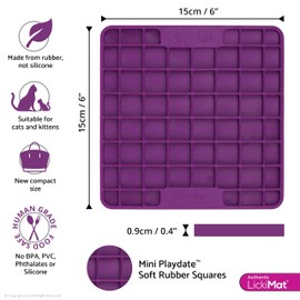LickiMat Cat Mini Classic - Modern Feeding for The Whole Feline Family, Slow Feed, Reduce Anxiety - Enrich Mealtime Experience