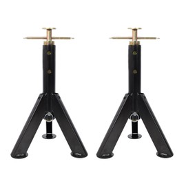 RV Adjustable Telescoping Stabilizer Jack Stand, 16-30 Inches Height Range, 6000lb Capacity, Durable Black Steel, 2-Pack for RV Maintenance & Leveling