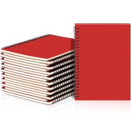 Yahenda Spiral Notebook A5 College Ruled Journal Notebooks Lined 8.3'' x 5.5'' Bulk Writing Paper Notebook for Office Business School Supplies Christmas End of Year Gift(Red,18 Pcs)