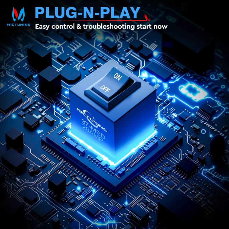 MICTUNING 9038 Relay Bypass Switch, Relay Tester, Relay Bypass Switch