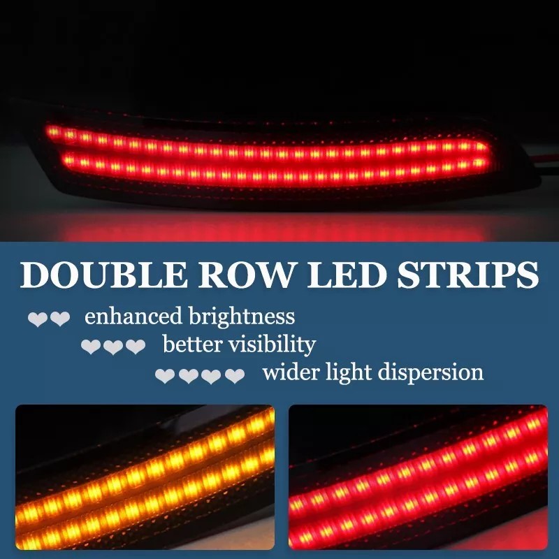 D-lumina 4X Smoked LED Side Marker Bumper Lights Amber Lamps