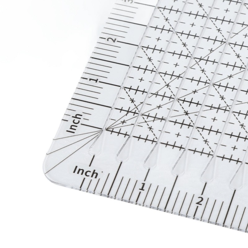 Quilting Ruler 12in Wide Transparent Acrylic Accurate Scale Black Grid