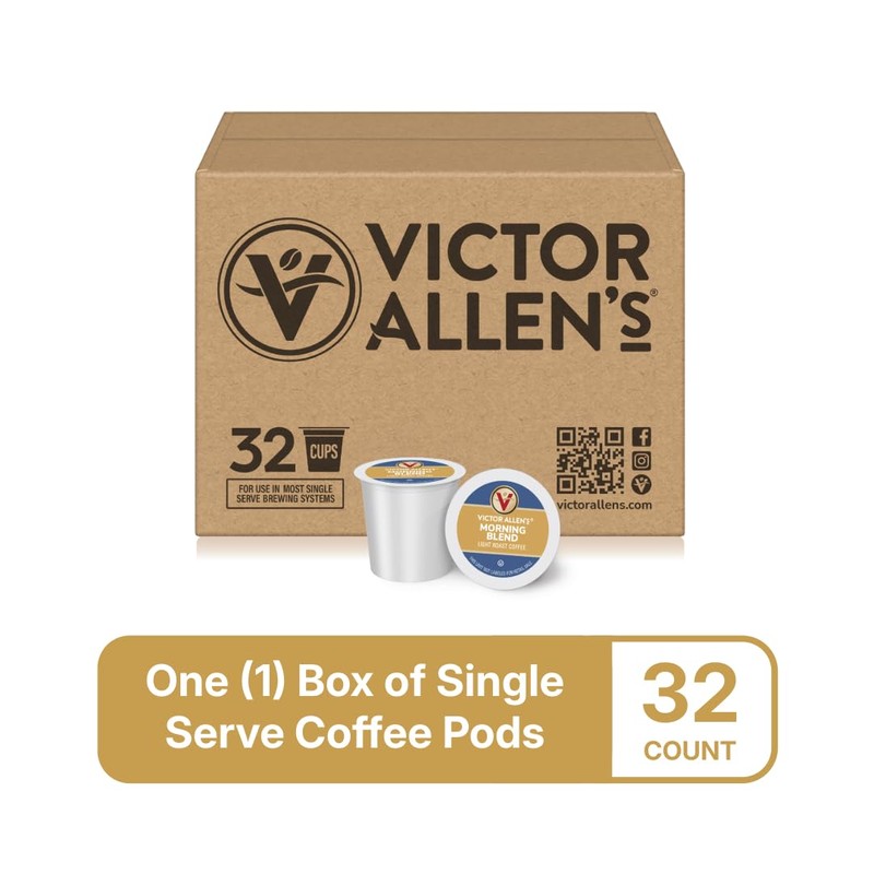 Victor Allen's Coffee Morning Blend, Light Roast, 32 Count, Single