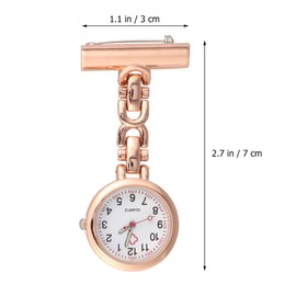 iplusmile Nurse Watch Lapel Watch Nurse's Watch Brooch: Quartz Pocket Watch with Lapel Pin White Neck Watch Vintage Gift for Doctors Nurses Paramedics Nurses, Rose Gold, Fashion