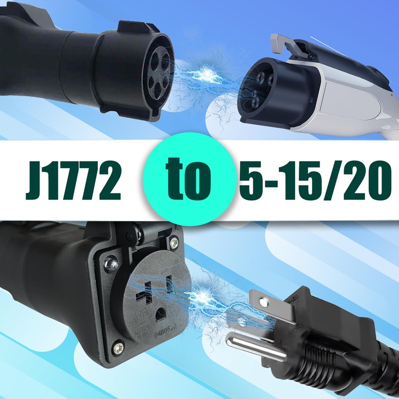 SUSUTOO J1772 to Nema 5-20, EV Station Charging Adapter, EV