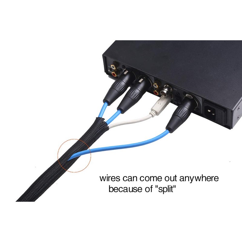 Alex Tech 10ft - 1/2 inch Cord Protector Wire Loom