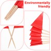 YBEATY 100 PCS Solid Red Toothpick Flags Small Mini Solid