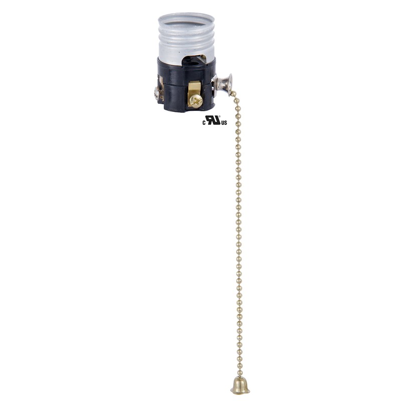 B&P Lamp® Pull Chain, Med. Base Lamp Socket Interior, 5"