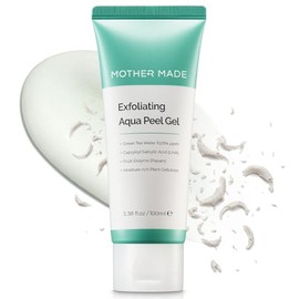 Exfoliating Aqua Face Peel Gel with Green Tea, Vitamin C, Natural Cellulose, Willow Bark Extract, 100ml, Facial Exfoliator for Peeling, Brightening, Clear Complexion