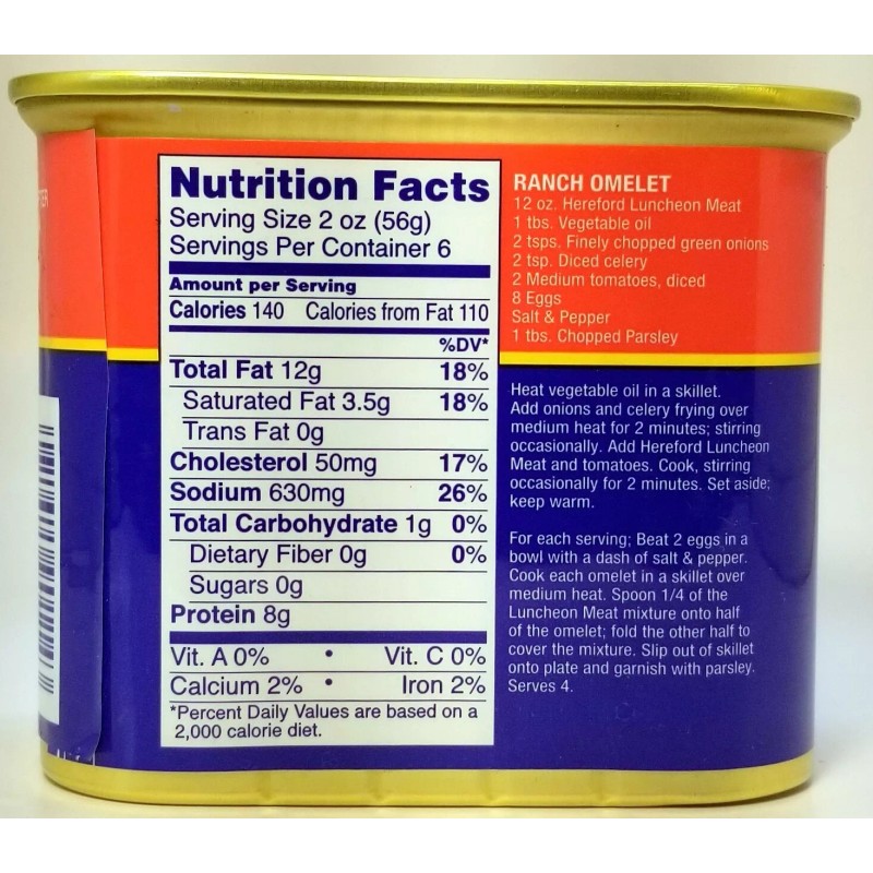 Hereford 2 CANS Hereford Luncheon Meat w/ Pork & Chicken