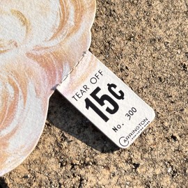 Carrington VTG New Old Stock SANTA CLAUS Cardboard CHRISTMAS DECORATION Ornament 6” X 7”