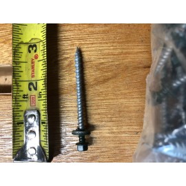 ATLAS 500 DEEP GREEN #10 x 2-1/2 roofing Screw Rubber Washer Galvanized  2.5 pole barn