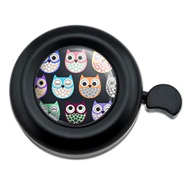 GRAPHICS & MORE Colorful Owls Cute Pattern Bicycle Handlebar Bike Bell