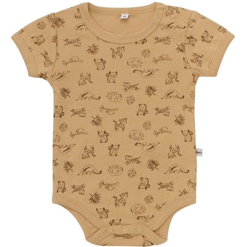 PIPPI Unisex Baby Bodysuit SS AO-printed (4-pack) Shaping Bodysuit, TRUE,