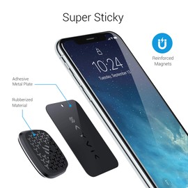 SKYVIK TRUHOLD StickOn Magnetic Car-Home-Office Mobile Phone Holder (Black)