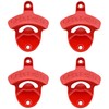 HAIICEN Rustproof Wall Mount Beer Bottle Opener Red, Post Mounted