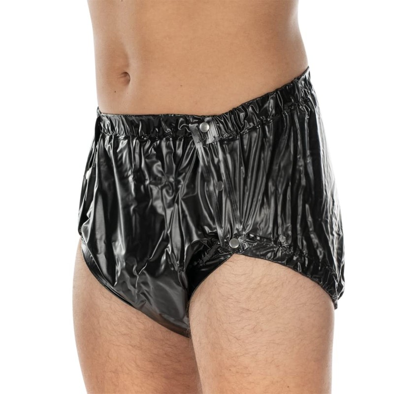 Suprima 1-249-011 Unisex PVC Briefs Buttonable Size S Transparent Blue