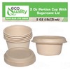 2 Oz Compostable Souffle Portion Cups with Fiber Lids -