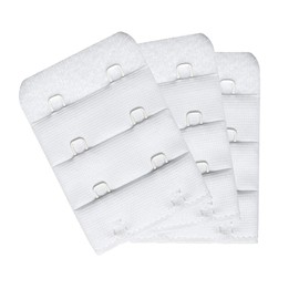 SUREMATE Bra extender 2 hook/3 hook/4 hook plus size bra strap extender bra band extension strap for Women-3pcs (2 Hook-White, Bra extender)